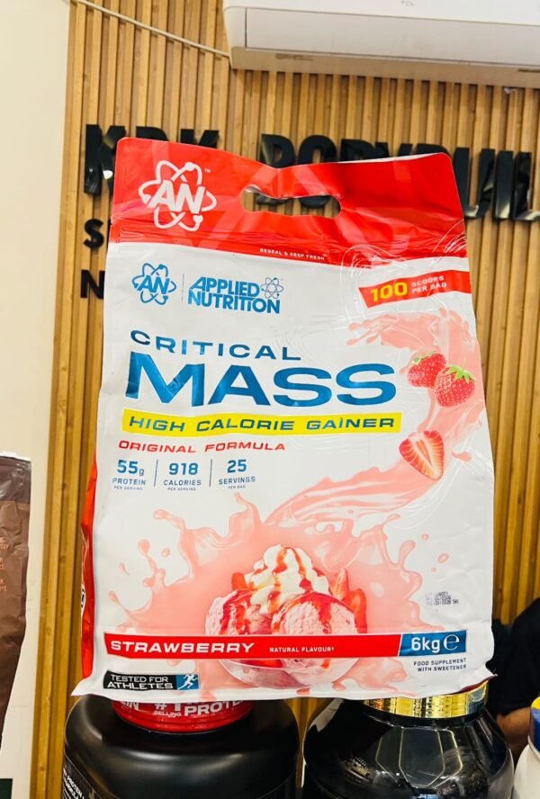 Applied Nutrition Critical Mass High Calorie Gainer Original Formula Strawberry 6kg