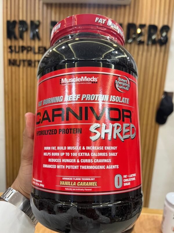 MuscleMeds Carnivor Shred Fat Burning Beef Protein Isolate Vanilla Caramel 1.91lbs