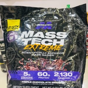MuscleTech Mass Tech Extreme 2000 Scientifically Superior Mass Gainer Triple Chocolate Brownie 6lbs