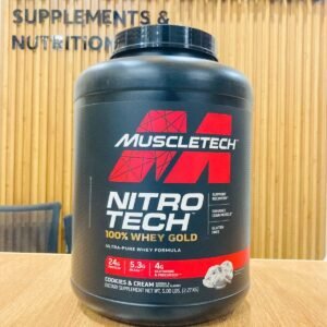 MuscleTech Nitro-Tech 100% Whey Gold Cookies & Cream 5lb